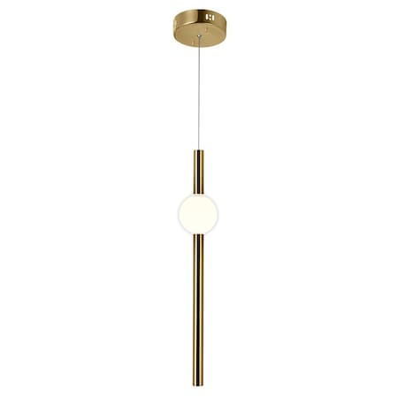 Cwi Lighting Led Mini Pendant With Brass Finish 1208P6-1-625
